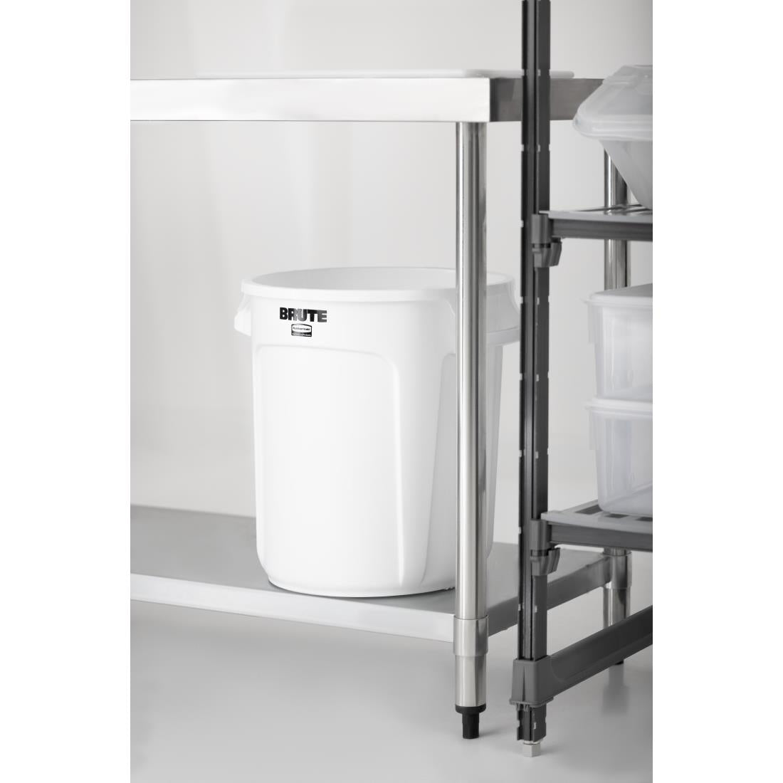 L651 Rubbermaid Brute ronde container wit 37,9Ltr