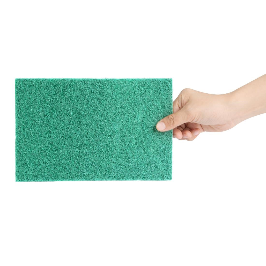 HW010 Jantex Groene Volledig Gerecyclede Schuursponsjes 9X6" (10 stuks)