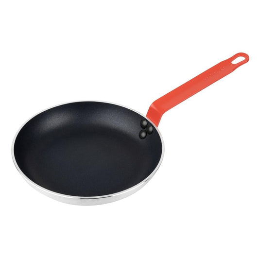 HT965 Hygiplas Aluminium Anti-aanbak Teflon Platinum Plus Koekenpan met Rode Handgreep 24cm