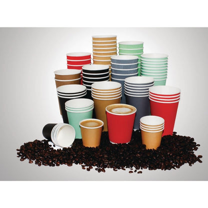 GP416 Fiesta Recyclable koffiebekers enkelwandig blauwgrijs 340ml (1000 stuks)