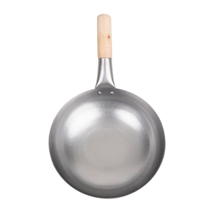 K295 Vogue zacht stalen wok met platte bodem 25,5cm