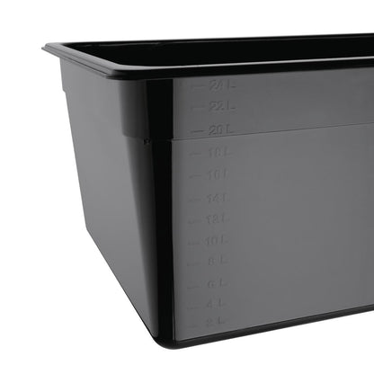 U457 Vogue polycarbonaat 1/1 gastronorm container 200mm zwart