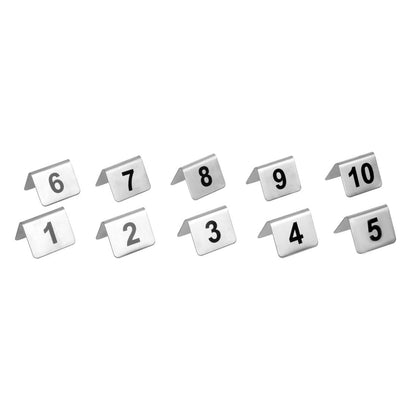 U046 Olympia RVS tafelnummers 1-10 (10 stuks)