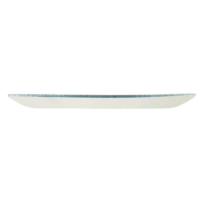 DE880 Churchill Raku Topaz Blue Chefs Ovaal Bord 35.2 x 18.7cm (6 stuks)