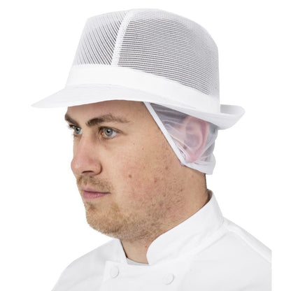A653-M Trilby hoed met haarnetje wit M
