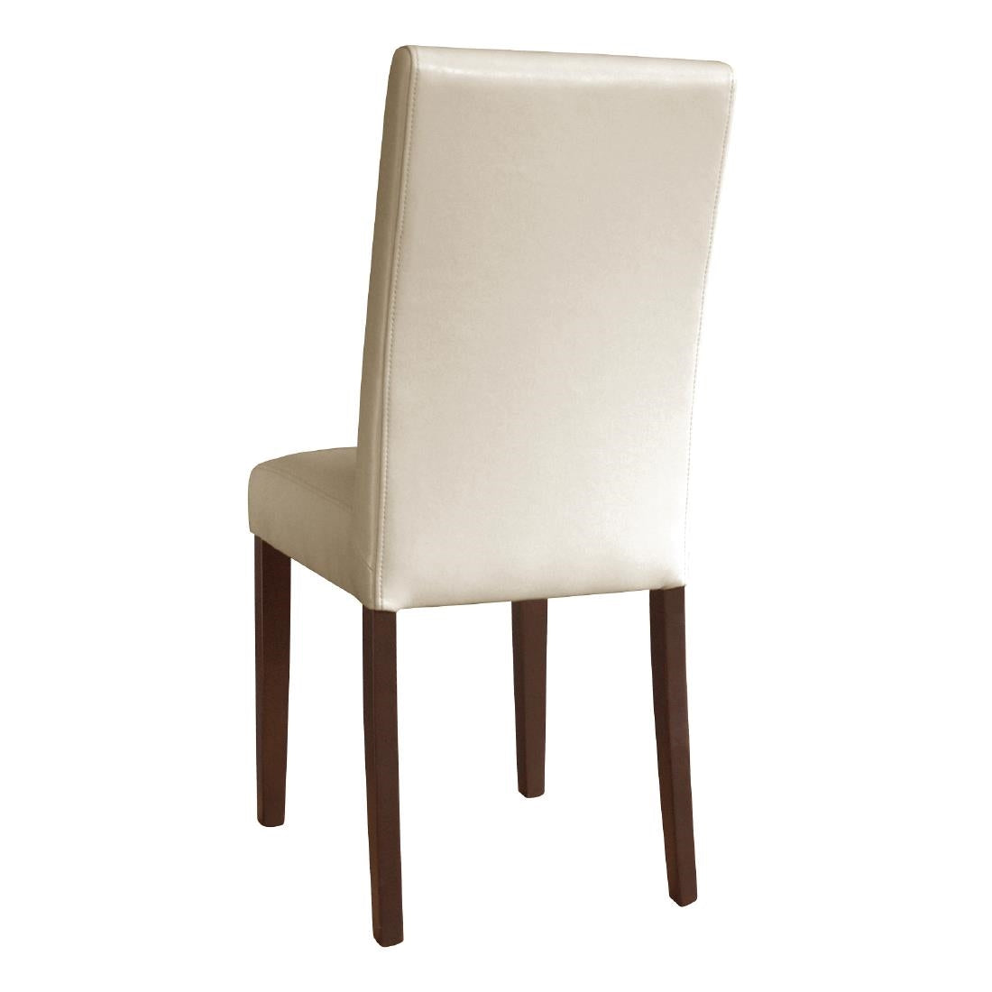 GH444 Bolero kunstlederen stoel crème (2 stuks)