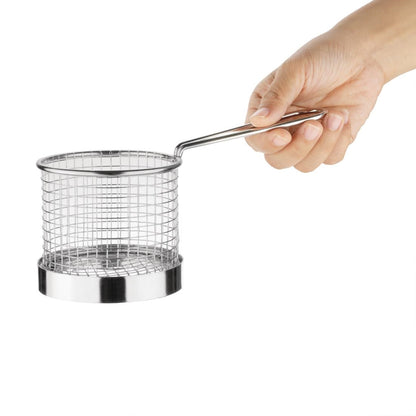 GG875 Olympia RVS fritesmand met handgreep 9,5cm
