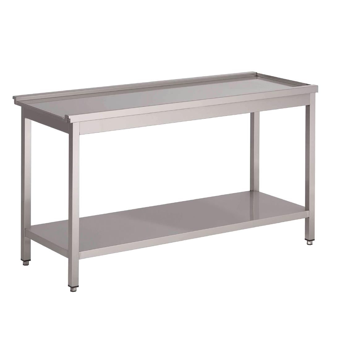 GL899 Gastro M aanvoertafel voor doorschuifvaatwasser 85(h)x80(b)x60(d)cm