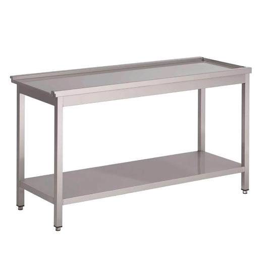 GL899 Gastro M aanvoertafel voor doorschuifvaatwasser 85(h)x80(b)x60(d)cm