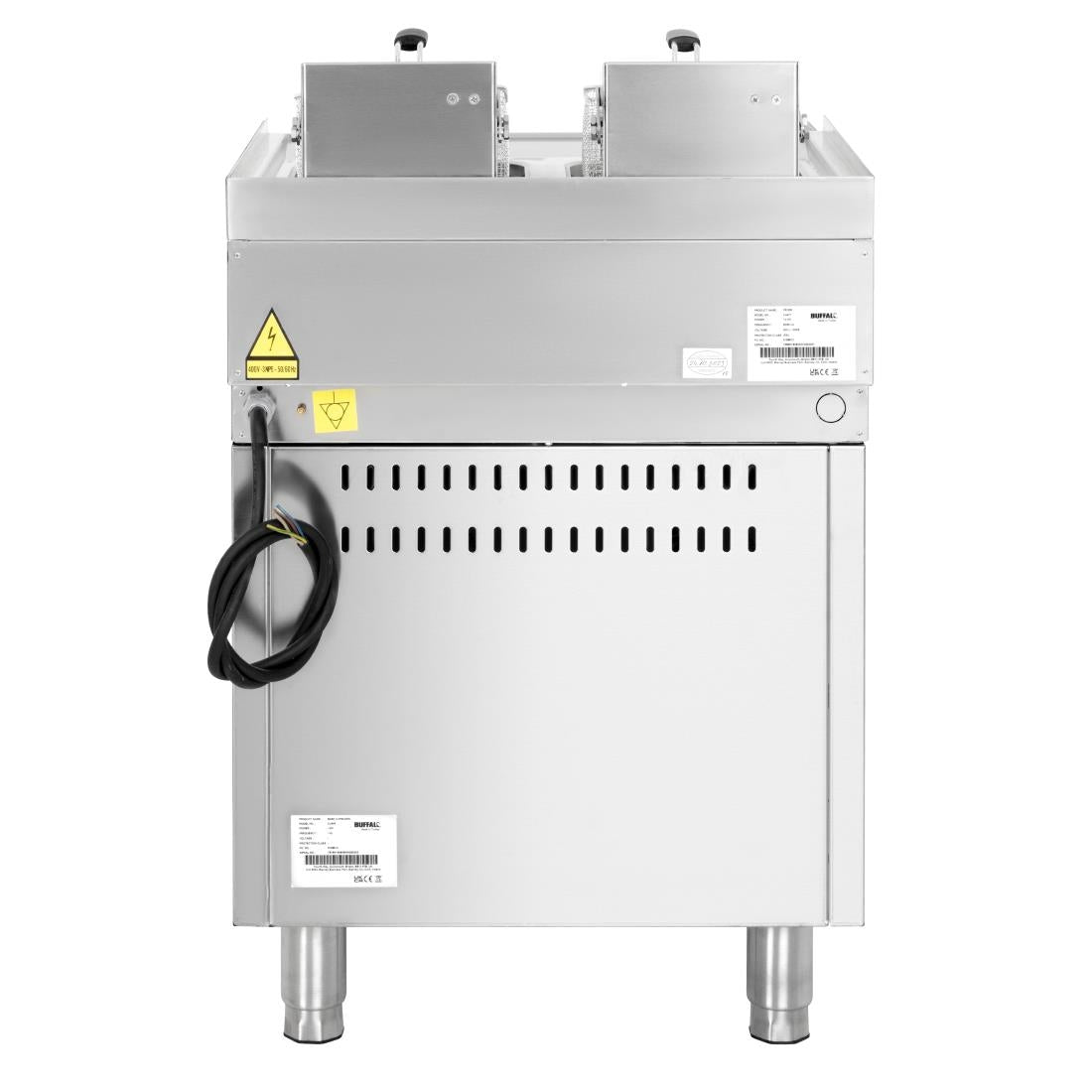 SA782 Buffalo 600 Serie Vrijstaande Elektrische Friteuse Met Dubbele Tank 2X 8Ltr