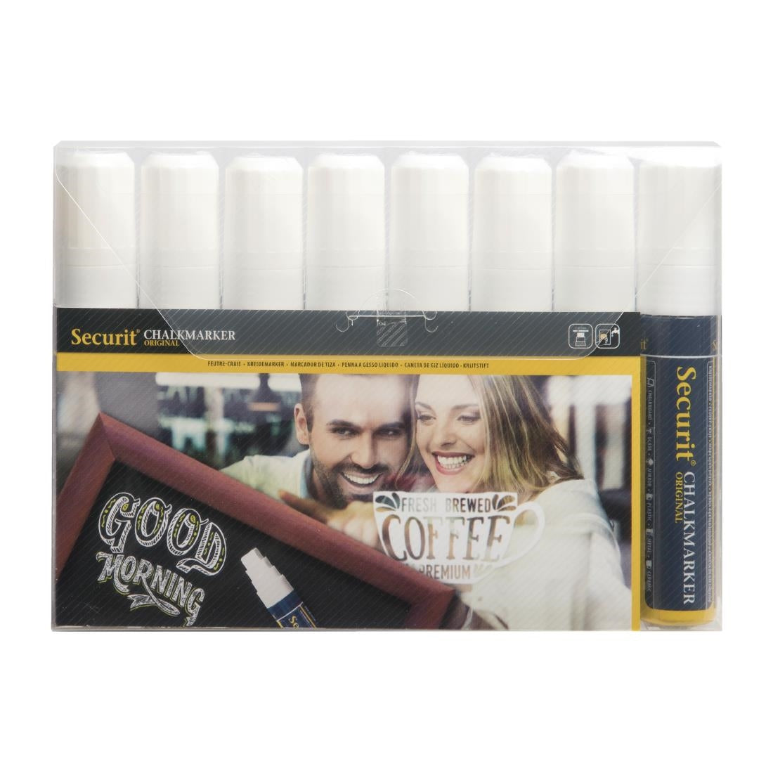 GF260 Securit krijtstiften 15mm wit (8 stuks)