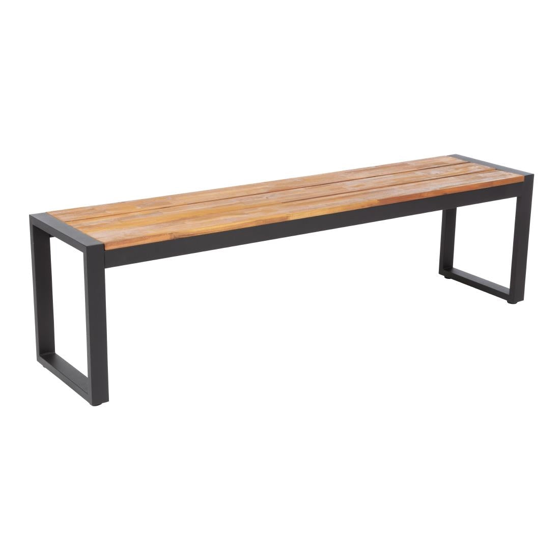 DS158 Bolero stalen en acaciahouten industriële banken 160cm (2 stuks)