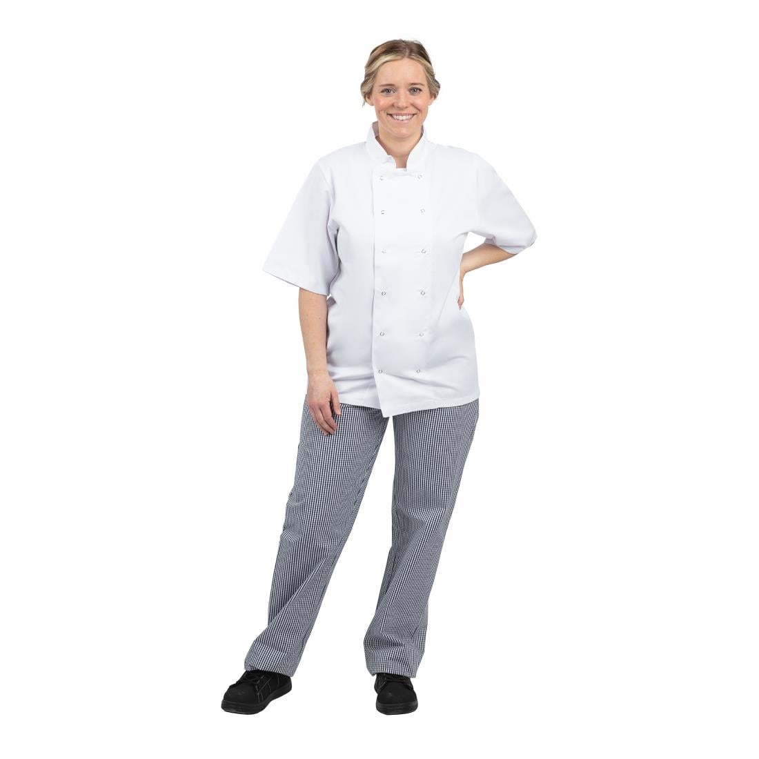 B311-XL Whites Vegas koksbroek blauw-wit geruit XL