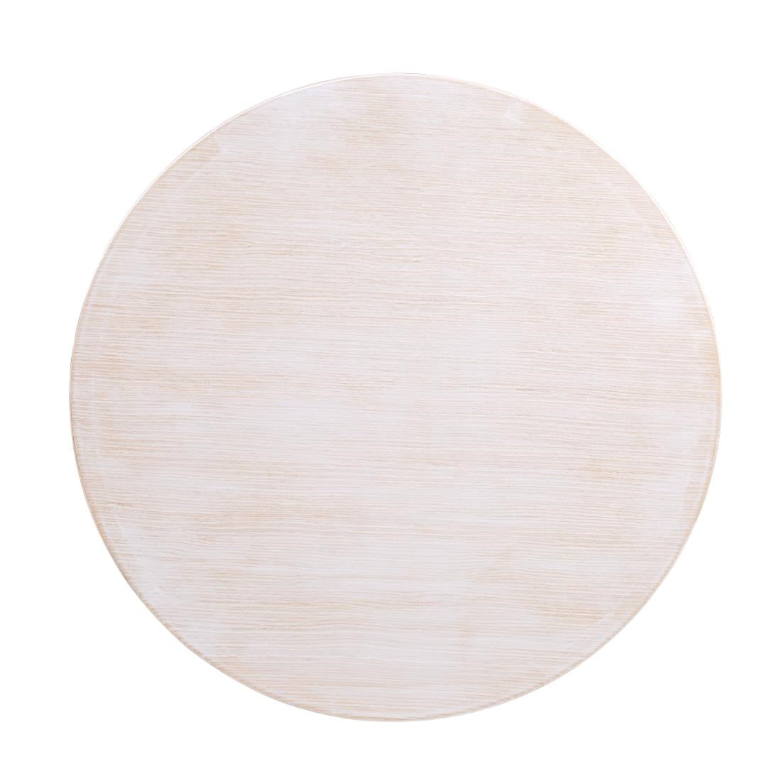 DY729 Bolero voorgeboord rond tafelblad vintage wit 600mm