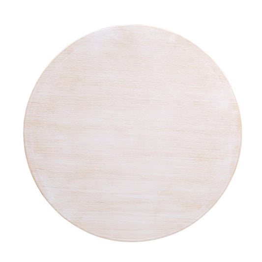 DY729 Bolero voorgeboord rond tafelblad vintage wit 600mm
