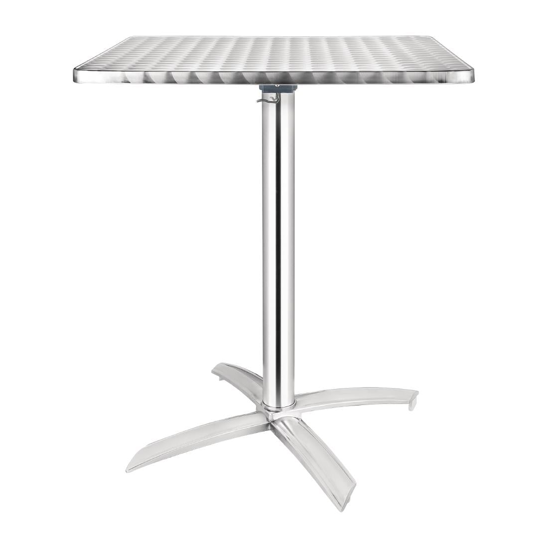 CG838 Bolero vierkante aluminium klaptafel met RVS blad 60cm