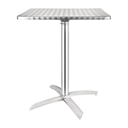 CG838 Bolero vierkante aluminium klaptafel met RVS blad 60cm