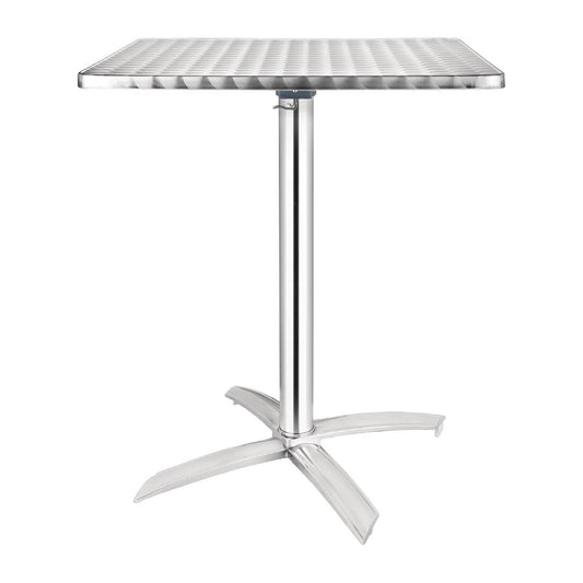 CG838 Bolero vierkante aluminium klaptafel met RVS blad 60cm