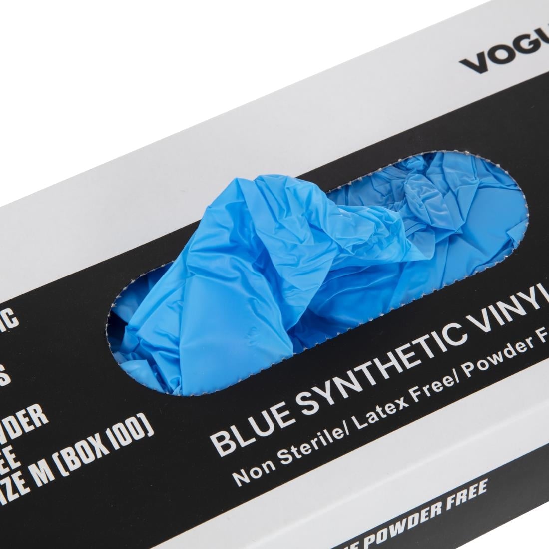 CF403-M Hygiplas vinyl handschoenen blauw poedervrij M (100 stuks)