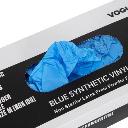 CF403-M Hygiplas vinyl handschoenen blauw poedervrij M (100 stuks)
