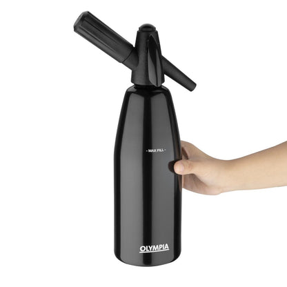 CE341 Olympia soda sifon zwart 1Ltr