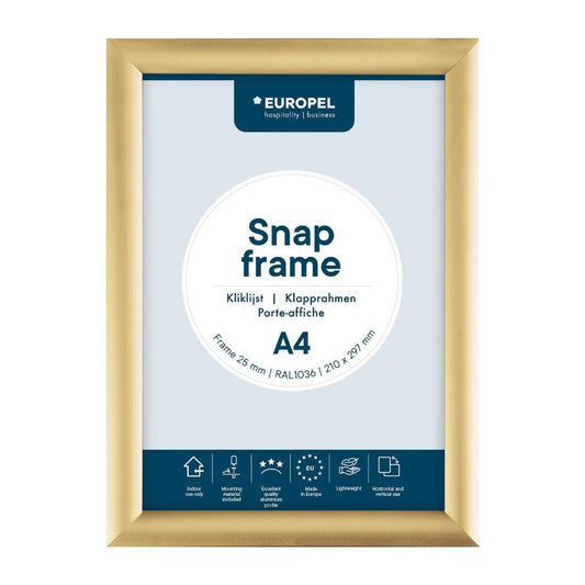 HU448 Europel Kliklijst A4 25mm Goud