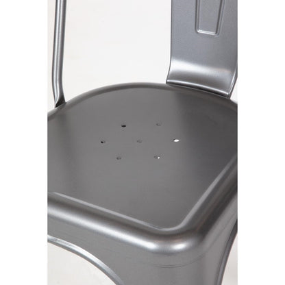 GL329 Bolero Bistro stalen stoel grijs (4 stuks)