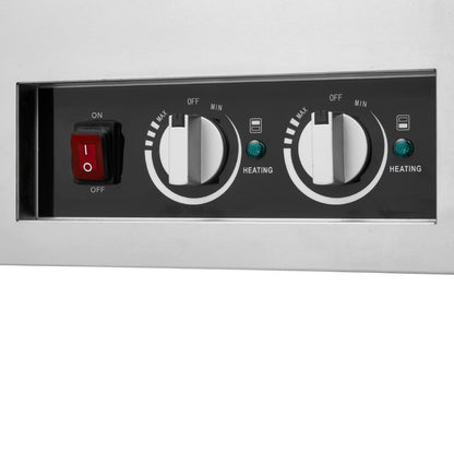 JB983 Buffalo Mobiele bain marie wagen 2x 1/1GN