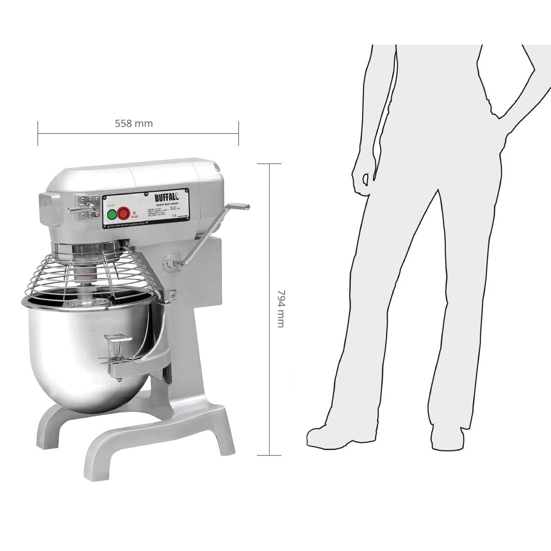 GL191 Buffalo planetaire mixer 20L