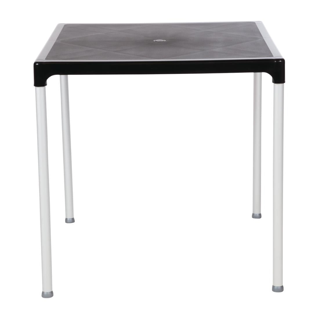 GJ970 Bolero vierkante horeca tafel met aluminium poten zwart 75cm
