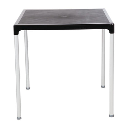 GJ970 Bolero vierkante horeca tafel met aluminium poten zwart 75cm