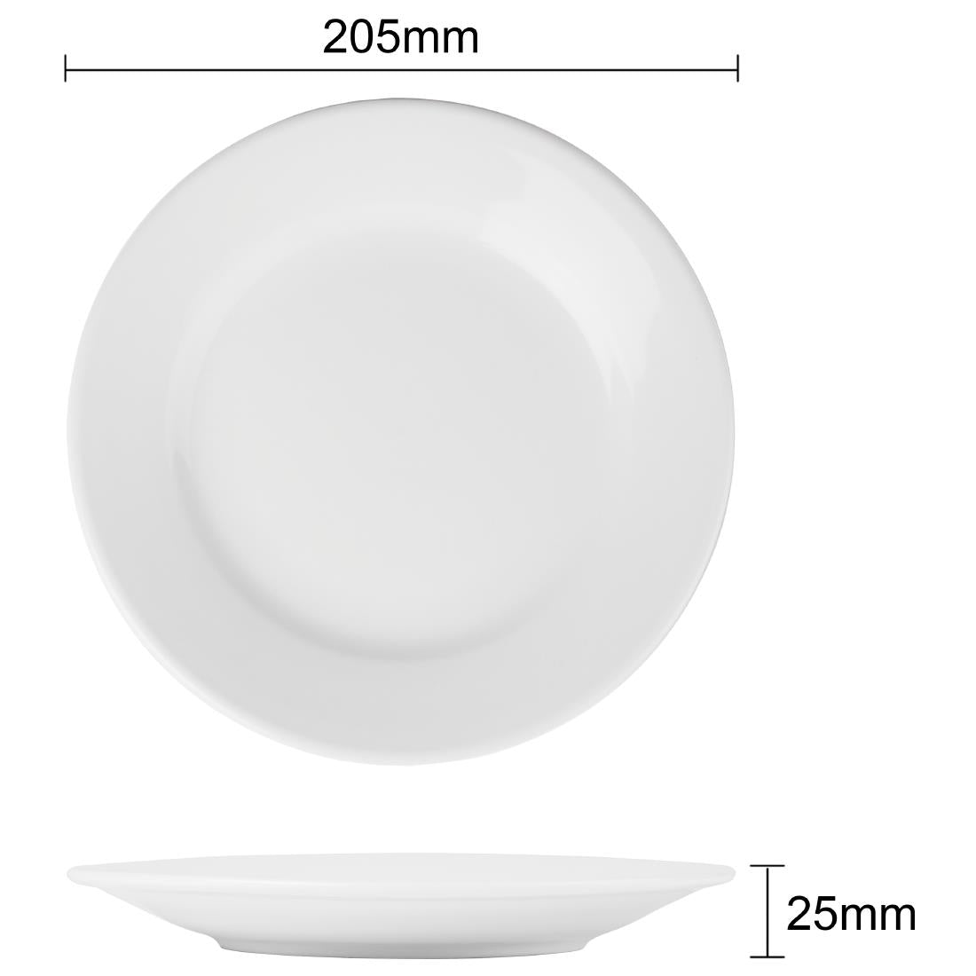 CC207 Olympia Athena Borden Met Brede Rand 20,2cm (12 Stuks)