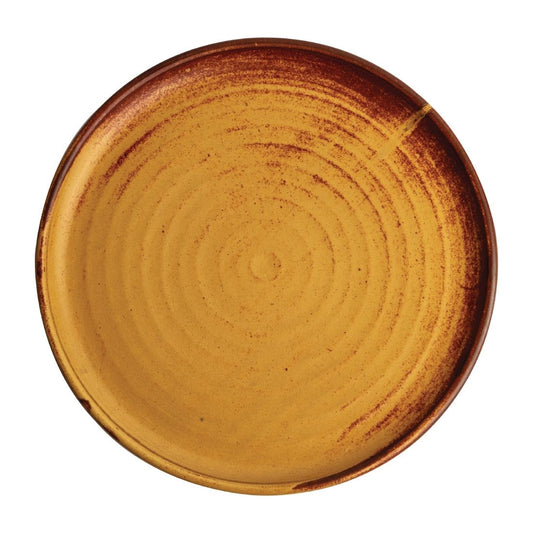 FA310 Olympia Canvas ronde borden met smalle rand roestoranje 26,5cm (6 stuks)