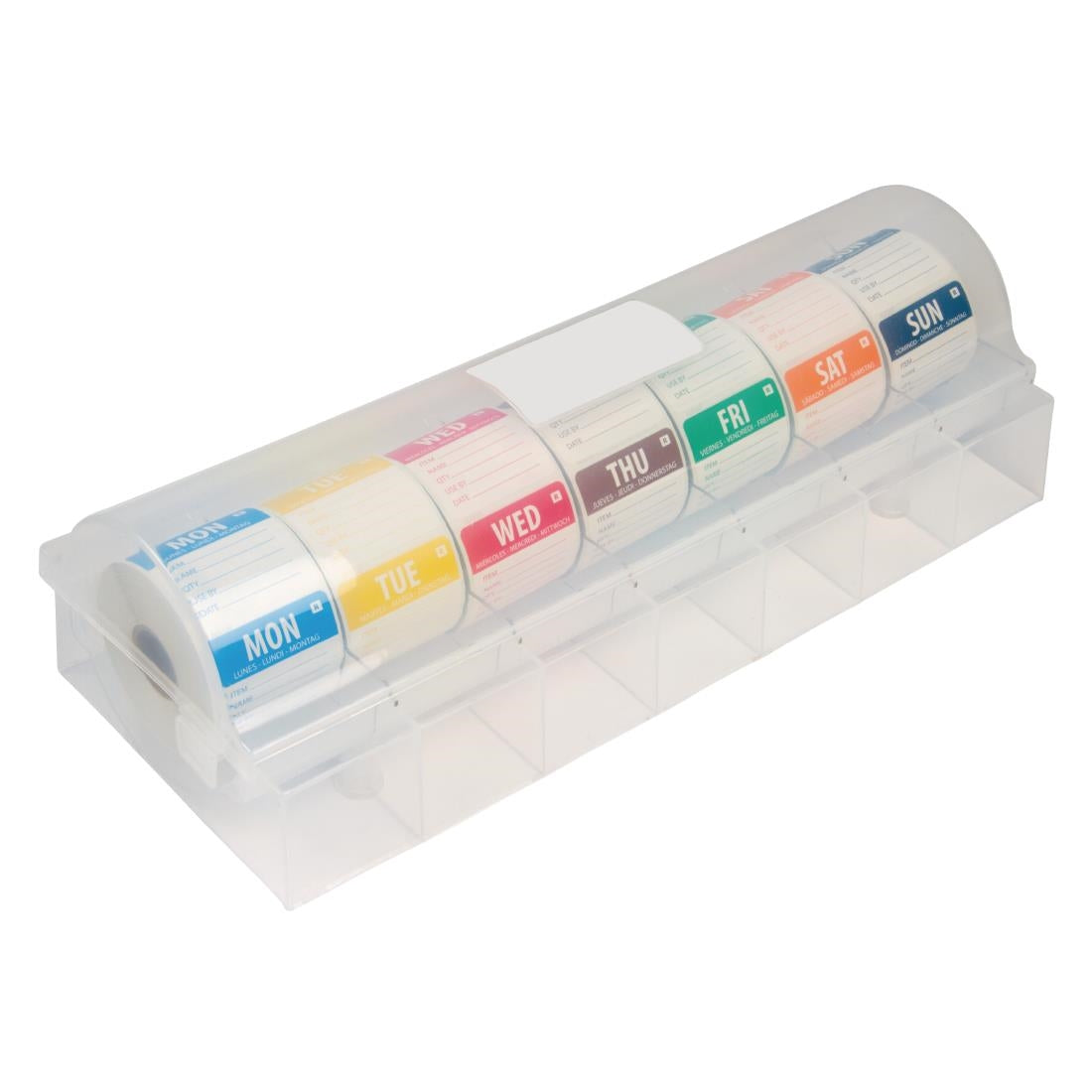 GH475 Hygiplas oplosbare kleurcode dagstickers met stickerdispenser