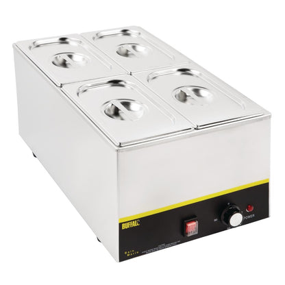 SA247 Vogue RVS Gastronorm Bakken Set 4x 1/4 Met Deksels