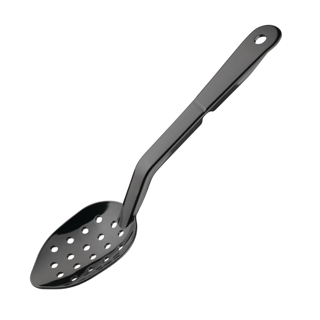 Y549 Vogue geperforeerde serveerlepel zwart 28cm