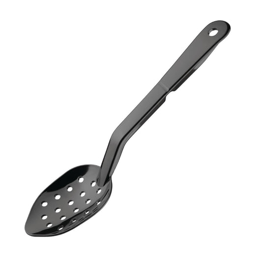 Y549 Vogue geperforeerde serveerlepel zwart 28cm
