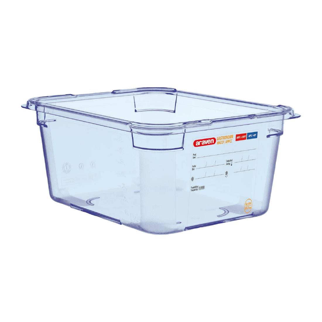 GP585 Araven ABS blauwe GN 1/2 voedseldoos 15cm diep