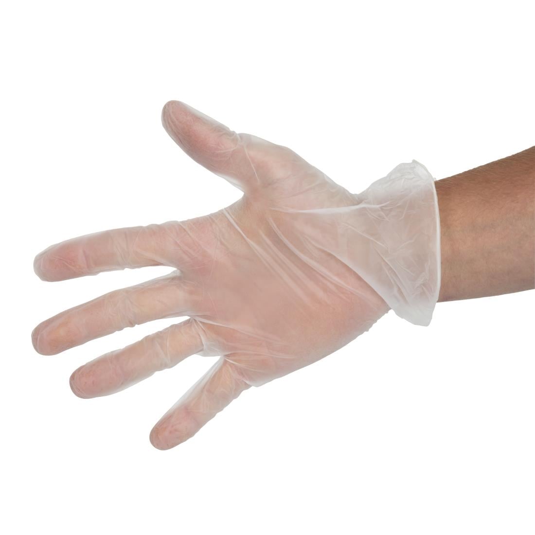 Y247-M Hygiplas vinyl handschoenen transparant poedervrij M (100 stuks)