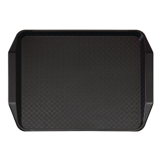 DE314 Cambro polypropyleen fastfood dienblad met handvatten zwart 43x30cm