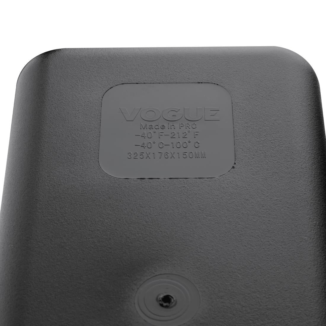 U464 Vogue polycarbonaat bak zwart GN 1/3 150mm