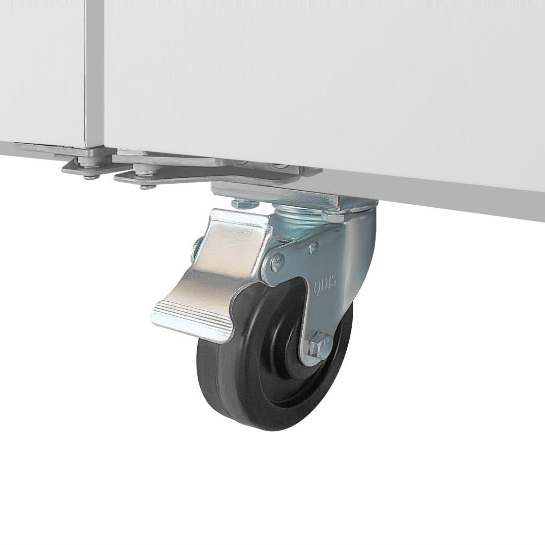 UA019 Polar U-serie vierdeurs saladette met vierkant kuchscherm