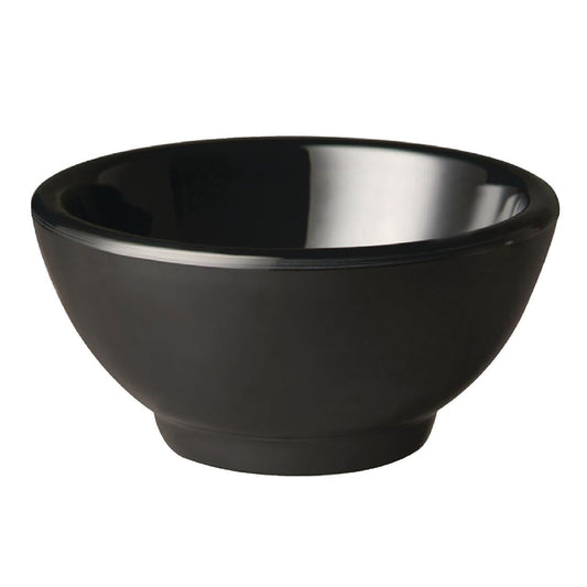GF143 APS Pure ronde melamine kom zwart 9cm