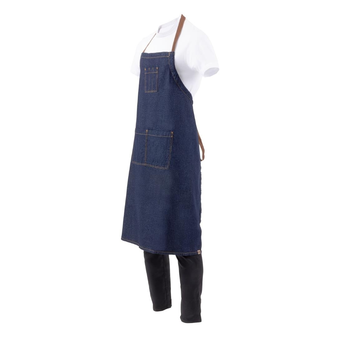 B341 Chef Works Memphis lang schort indigo