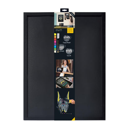 CU918 Securit Woody krijtbord, inclusief witte krijtstift en montageset