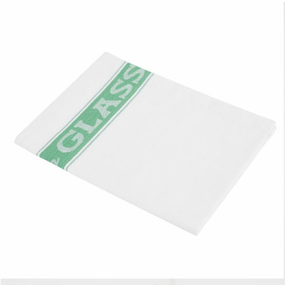 E912 Vogue halflinnen glazendoek/poleerdoek groen 76 x 51cm