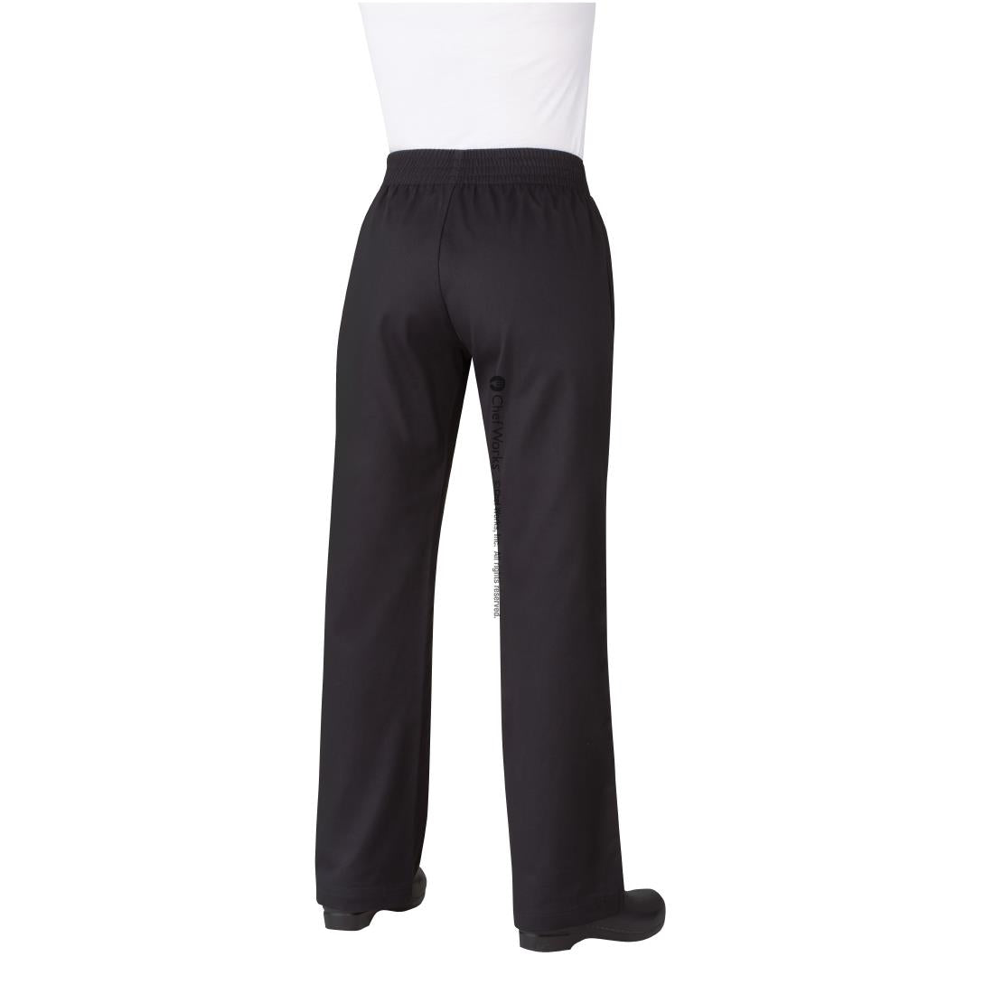 B223-XL Chef Works Basic Baggy dames koksbroek zwart XL