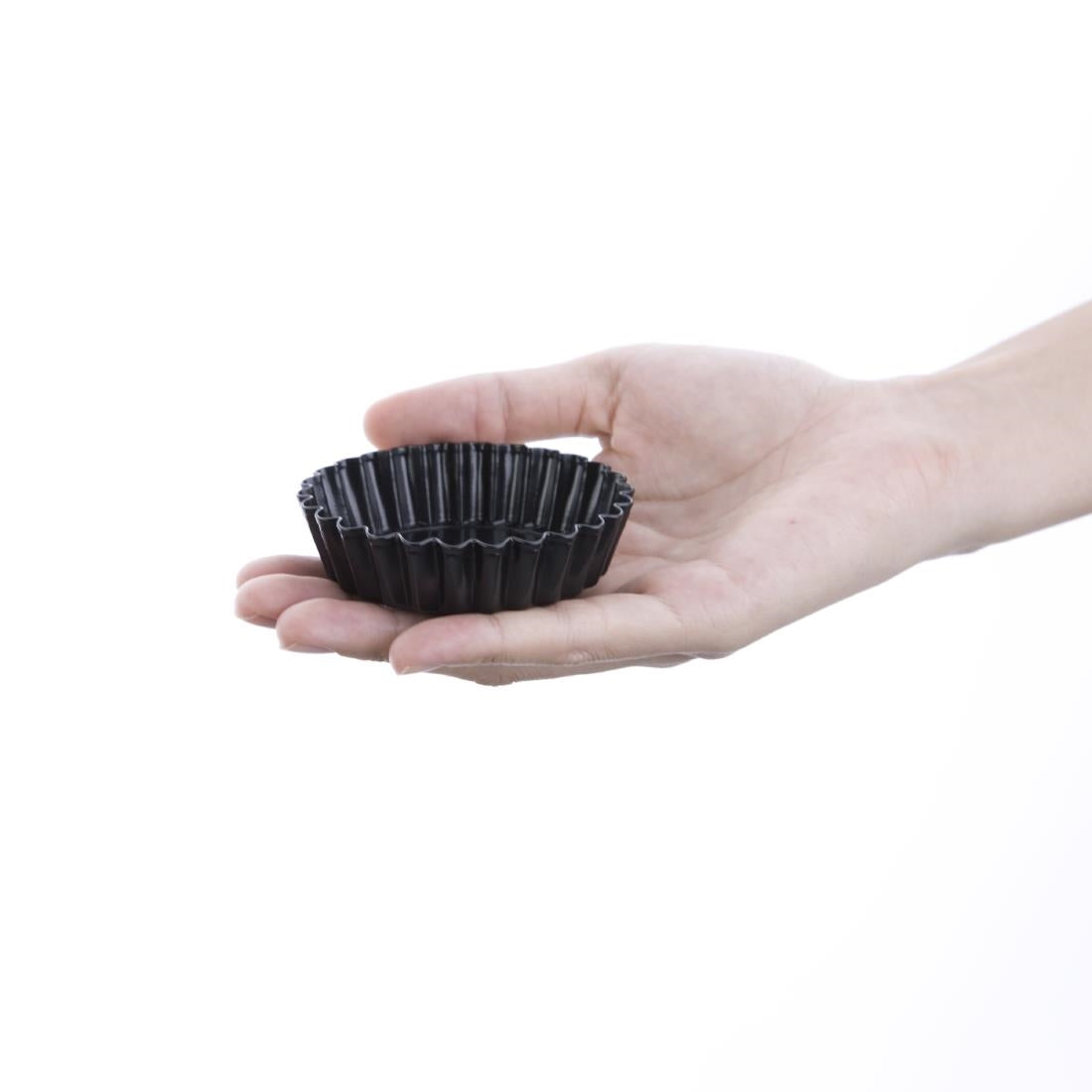 CW990 Vogue mini anti-kleef quichevormen met losse bodem 8cm (3 stuks)