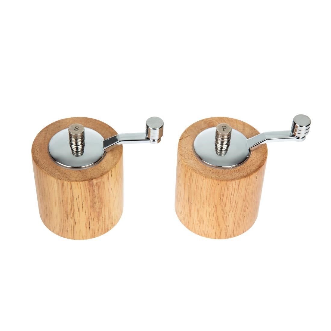 CE246 Olympia peper- en zoutmolen set licht hout 8,5cm