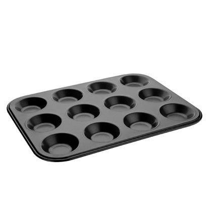 GD013 Vogue carbonstalen anti-kleef bakvorm 12 mini-muffins